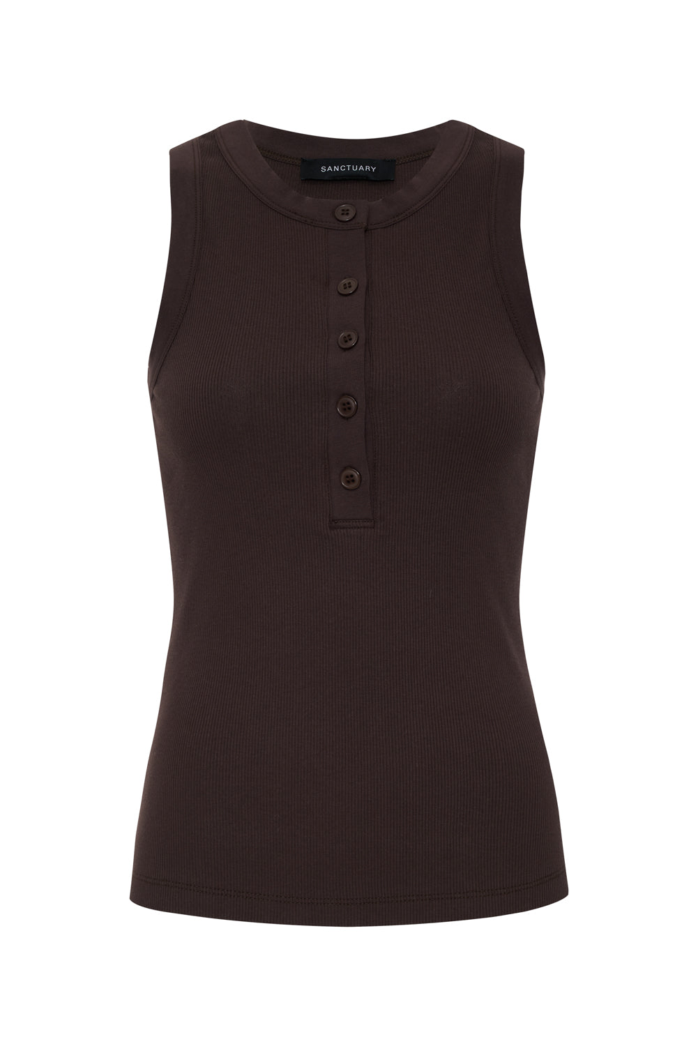 Sanctuary Clothing Latest - FRIDAY RIB TANK RICH SOIL