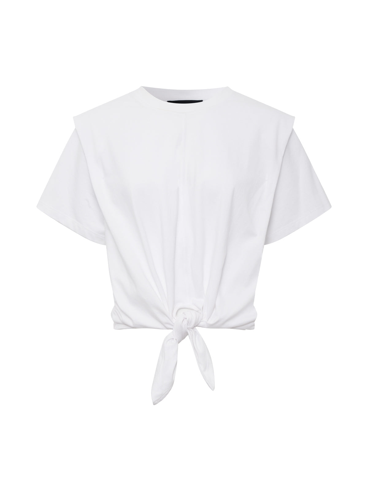 Sanctuary Clothing Signature - GOOD TO GO TIE FRONT TEE WHITE