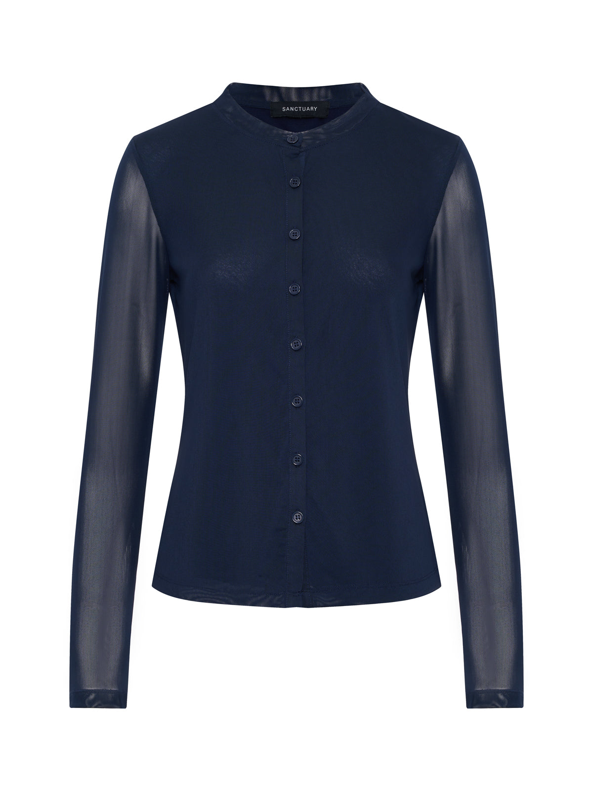 Sanctuary Clothing Classic - Mesh Long Sleeve Cardigan Navy Blazer