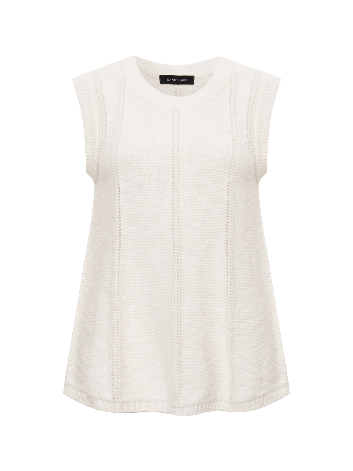 Sanctuary Clothing Sale - EASY POINTELLE SHELL CHALK