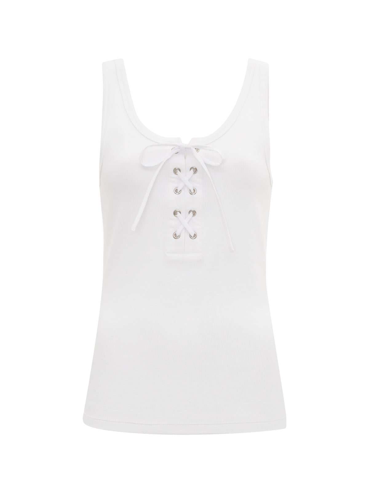 Sanctuary Clothing Quality - GO-TO LACE UP TANK WHITE