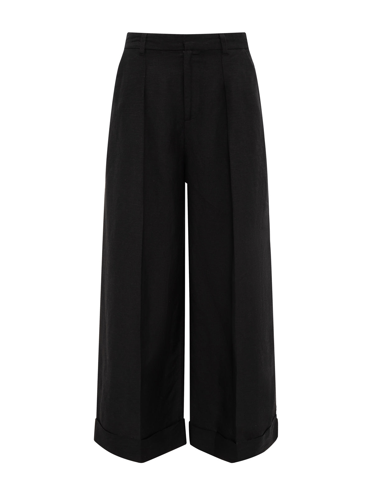 Sanctuary Clothing New - TERRACE LINEN PANT BLACK