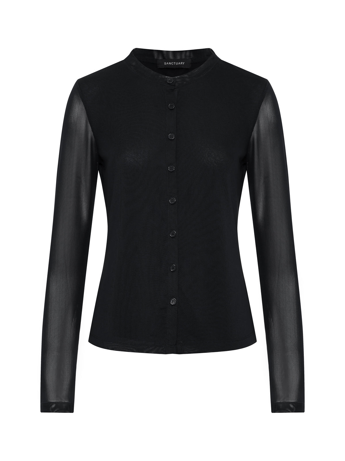 Sanctuary Clothing Trending - Mesh Long Sleeve Cardigan Black