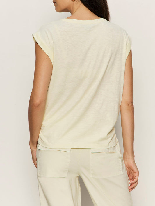 Sanctuary Clothing Trending - Knotted Muscle Tee Lemon Drop Petite Sizing