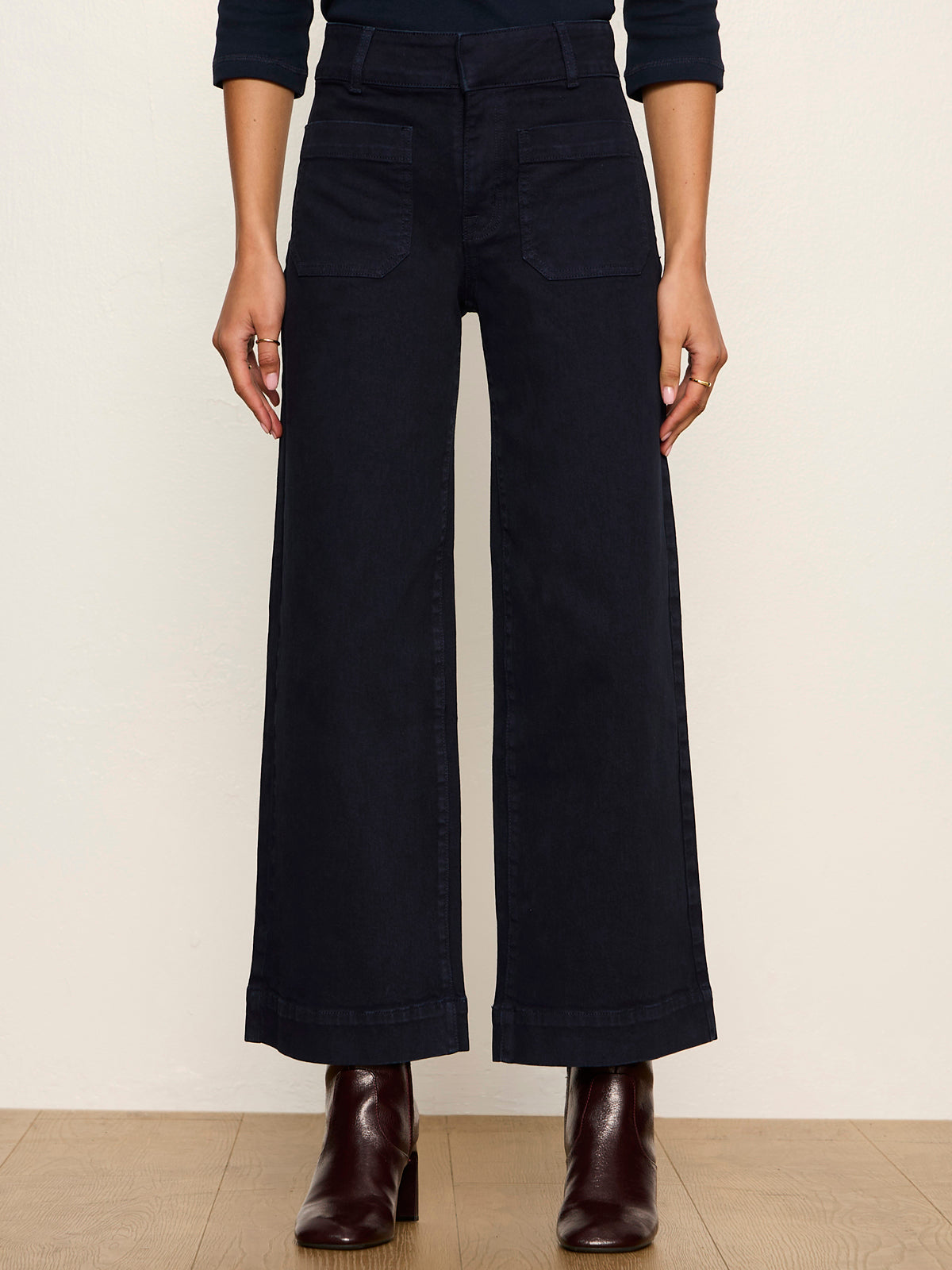 Sanctuary Clothing Discount - Chelsea Wide Leg Jean Navy Blazer