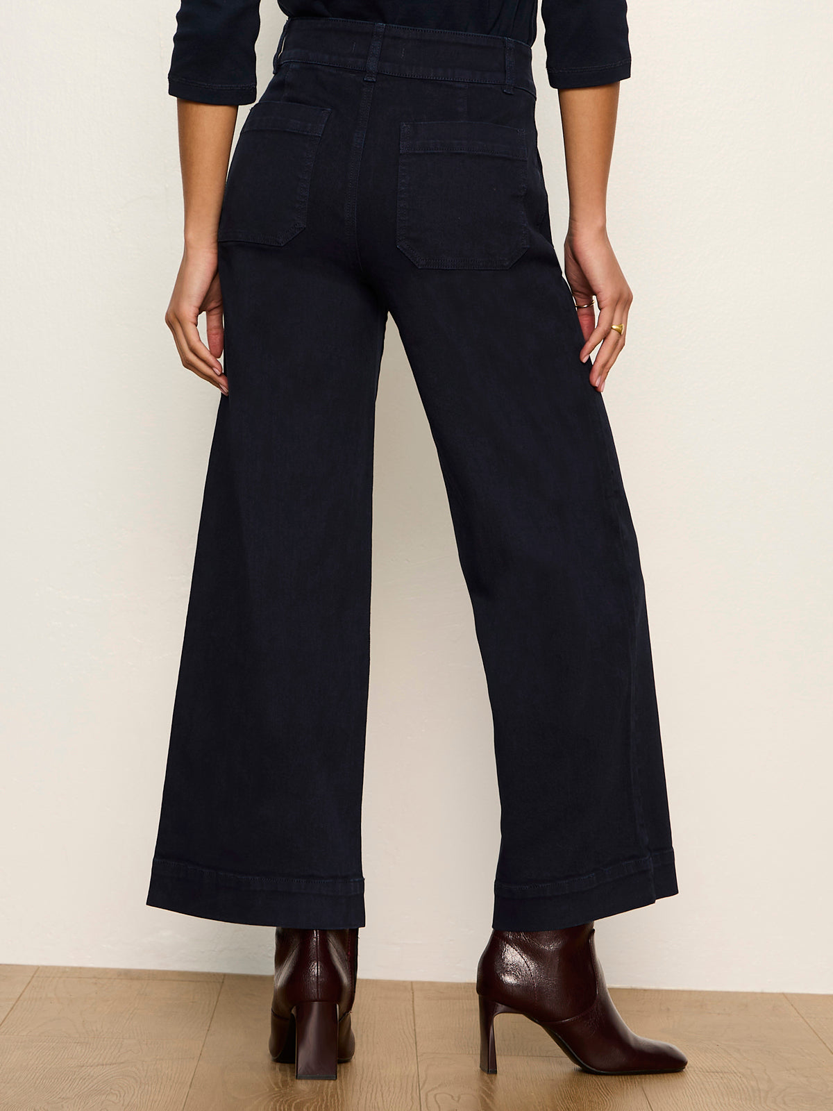 Sanctuary Clothing Discount - Chelsea Wide Leg Jean Navy Blazer