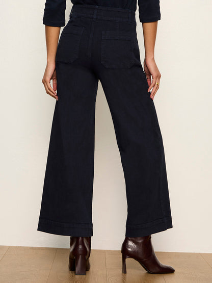 Sanctuary Clothing Discount - Chelsea Wide Leg Jean Navy Blazer