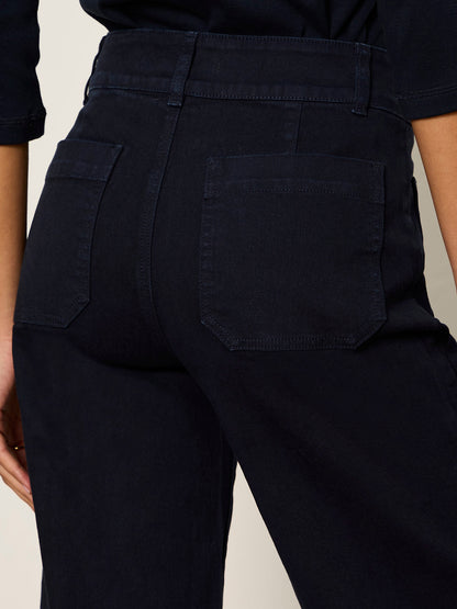 Sanctuary Clothing Discount - Chelsea Wide Leg Jean Navy Blazer