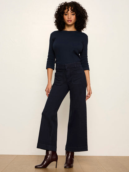 Sanctuary Clothing Discount - Chelsea Wide Leg Jean Navy Blazer
