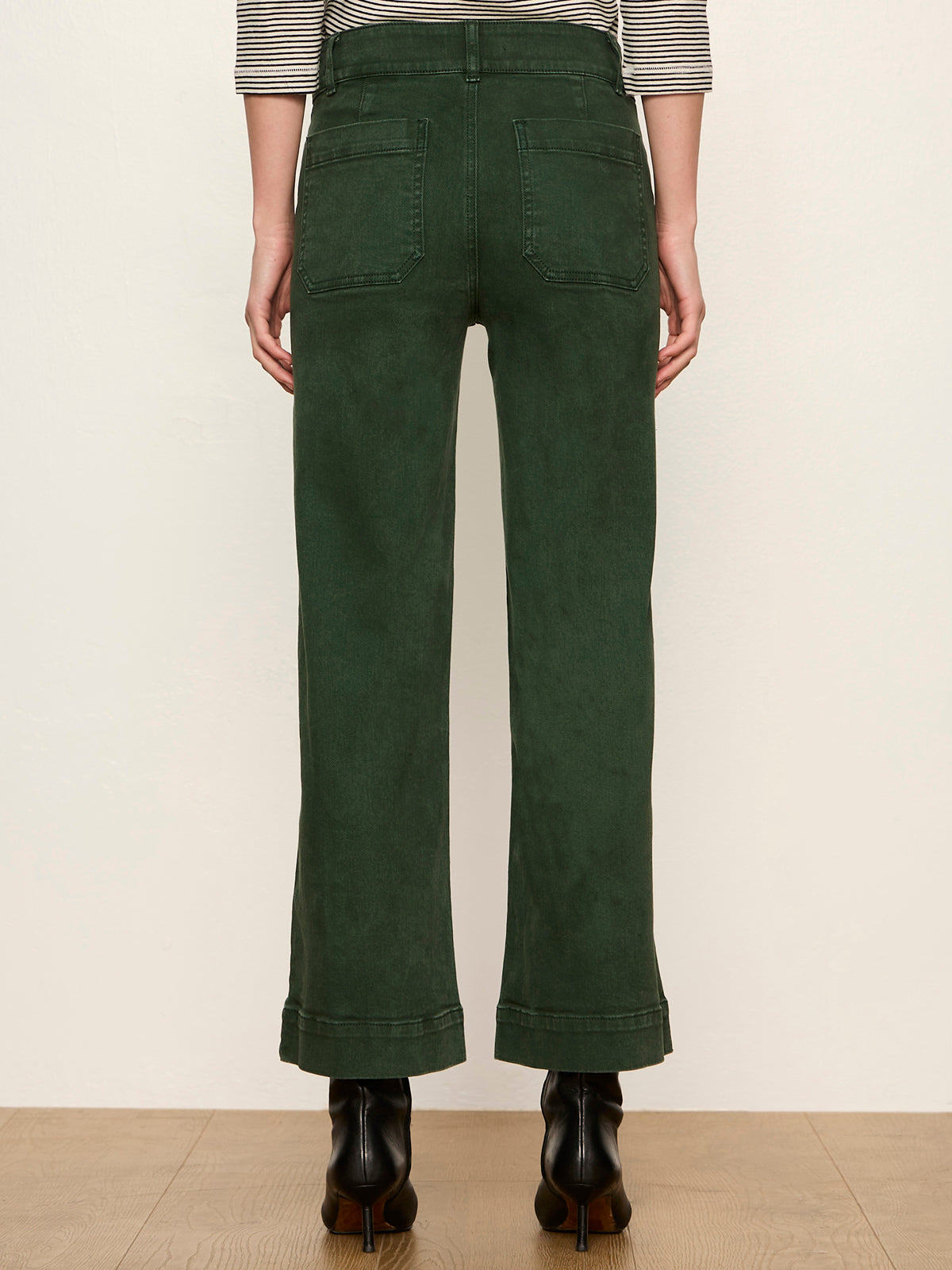 Sanctuary Clothing Featured - Chelsea Wide Leg Jean Washed Forest