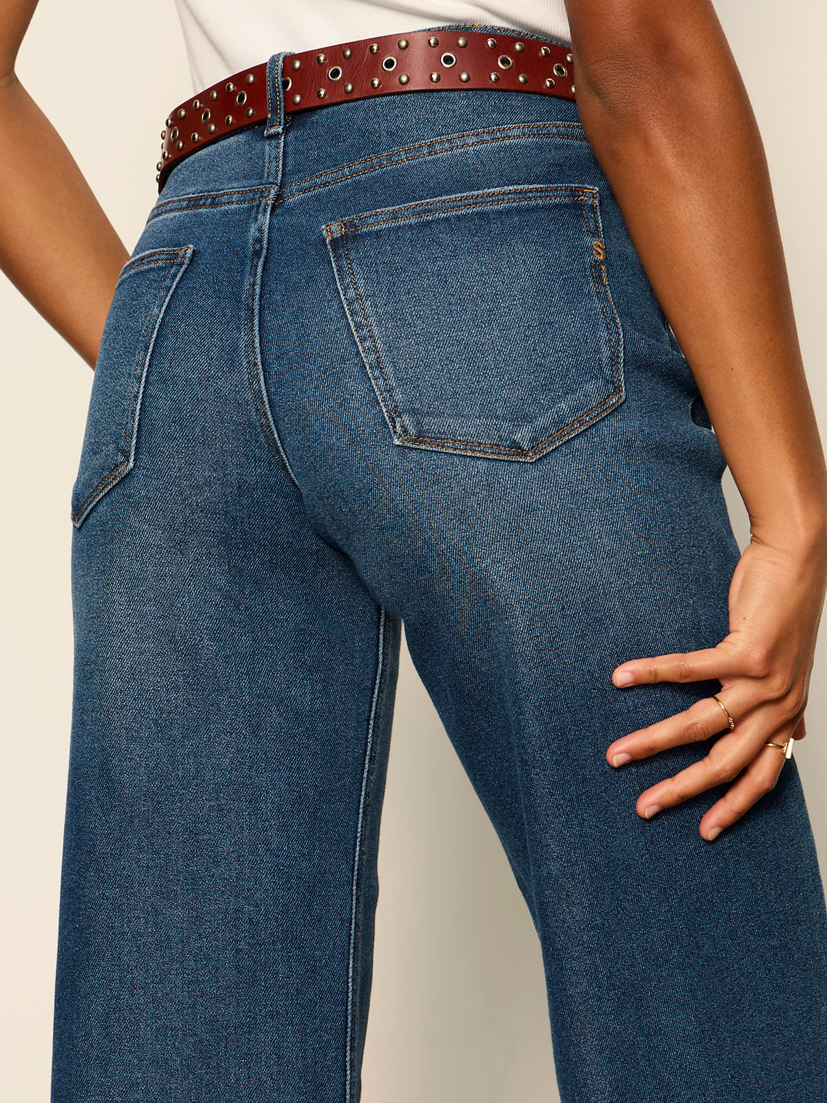 Sanctuary Clothing Top Pick - Ekara Slim Wide dark blue wash