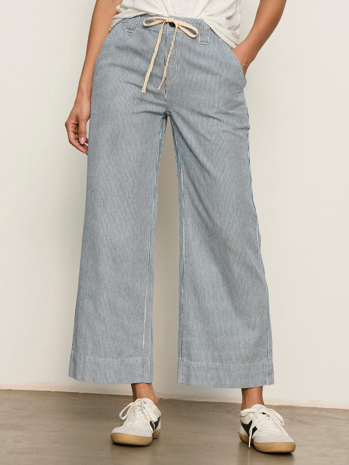 Sanctuary Clothing Exclusive - LILY STRIPE CROPPED PANT YACHT STRIPE