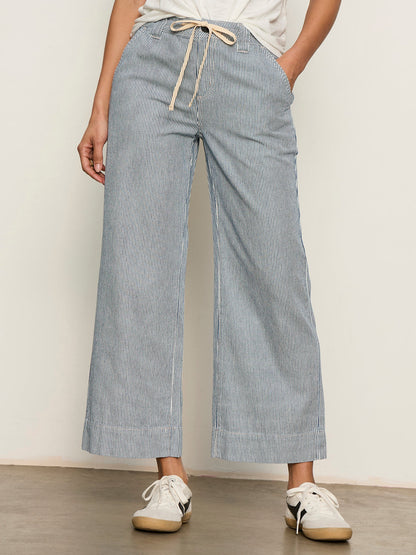 Sanctuary Clothing Exclusive - LILY STRIPE CROPPED PANT YACHT STRIPE