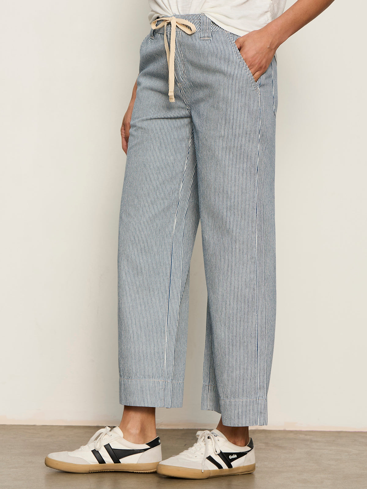 Sanctuary Clothing Exclusive - LILY STRIPE CROPPED PANT YACHT STRIPE