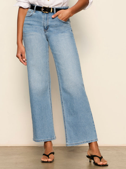 Sanctuary Clothing Recommended - Ekara Slim Wide dark blue wash