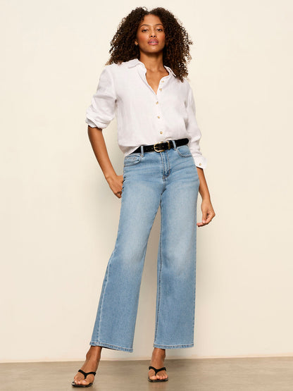 Sanctuary Clothing Recommended - Ekara Slim Wide dark blue wash