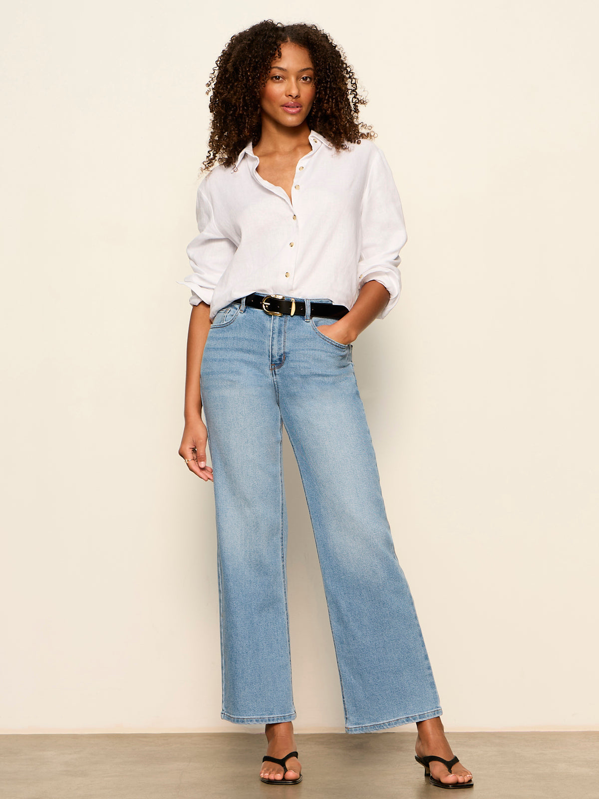 Sanctuary Clothing Recommended - Ekara Slim Wide dark blue wash