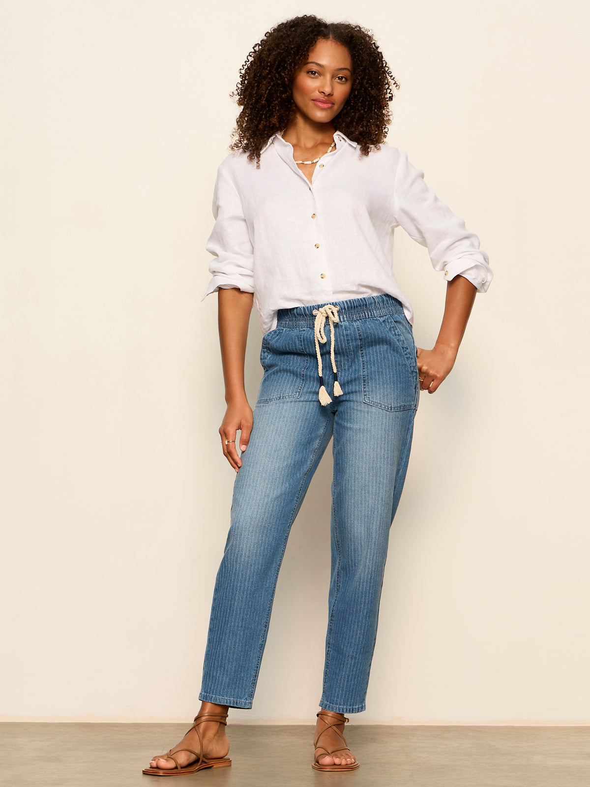 Sanctuary Clothing Trending - STELLA SOFT BARREL RAILROAD STRIPE