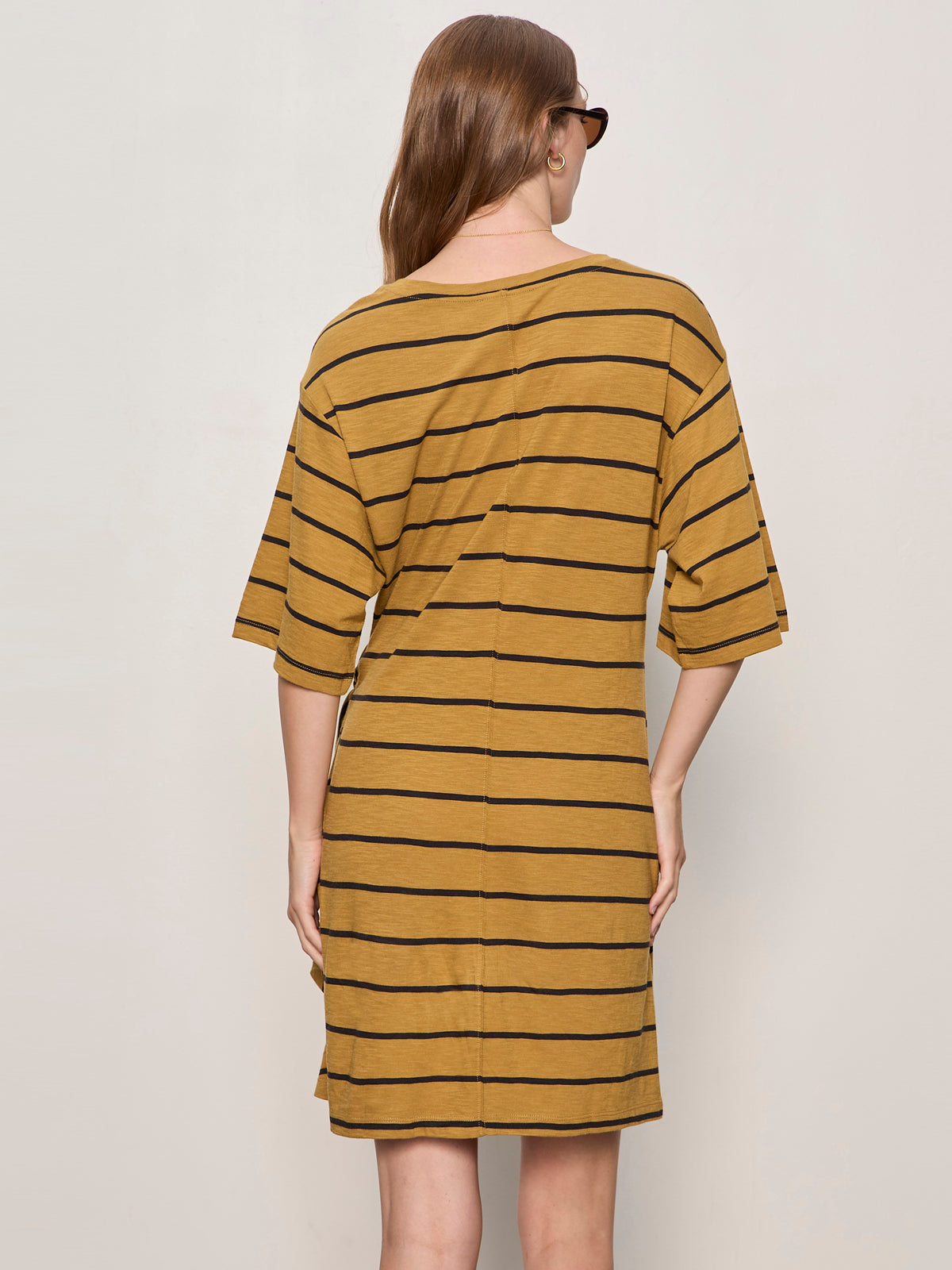 Sanctuary Clothing Best Seller - EASIER TOGETHER TIE KNIT DRESS CUMIN/BLACK STRIPE