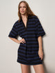 BLACK AND NAVY BLAZER STRIPE