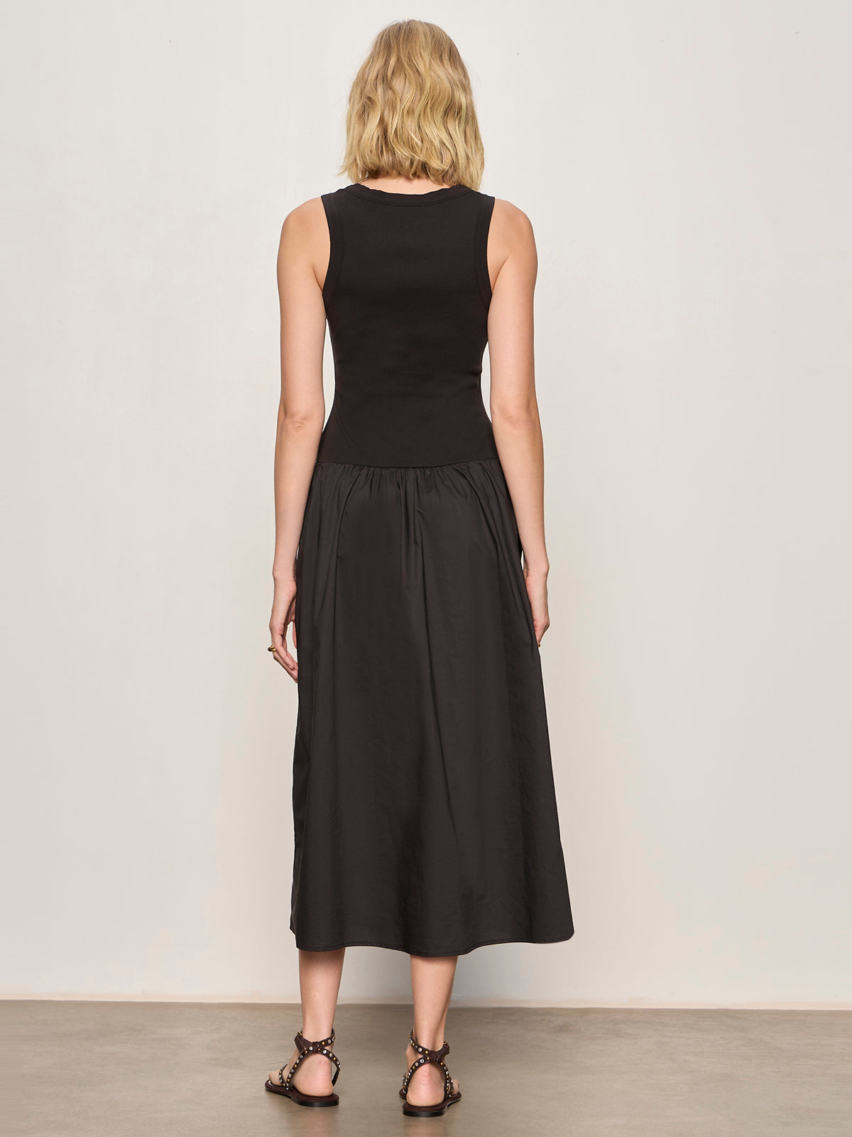 Sanctuary Clothing Trending - BREAKAWAY MIX MEDIA MIDI DRESS BLACK