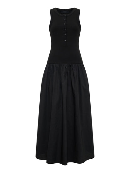 Sanctuary Clothing Trending - BREAKAWAY MIX MEDIA MIDI DRESS BLACK