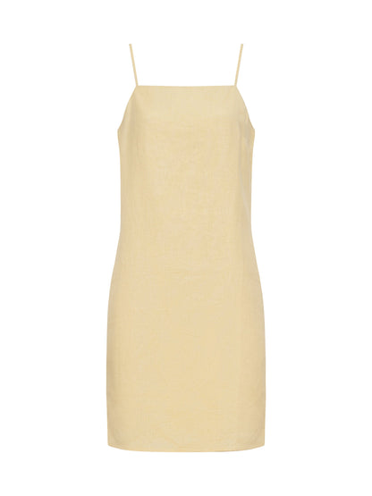 Sanctuary Clothing Great Value - HIDEAWAY LINEN TIE STRAP DRESS BANANA