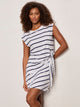 WHITE/NAVY STRIPE