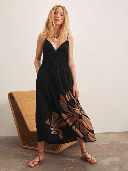 Sanctuary Clothing Best Price - MIRA EMBELLISHED VOLUME DRESS MACRO LOTUS