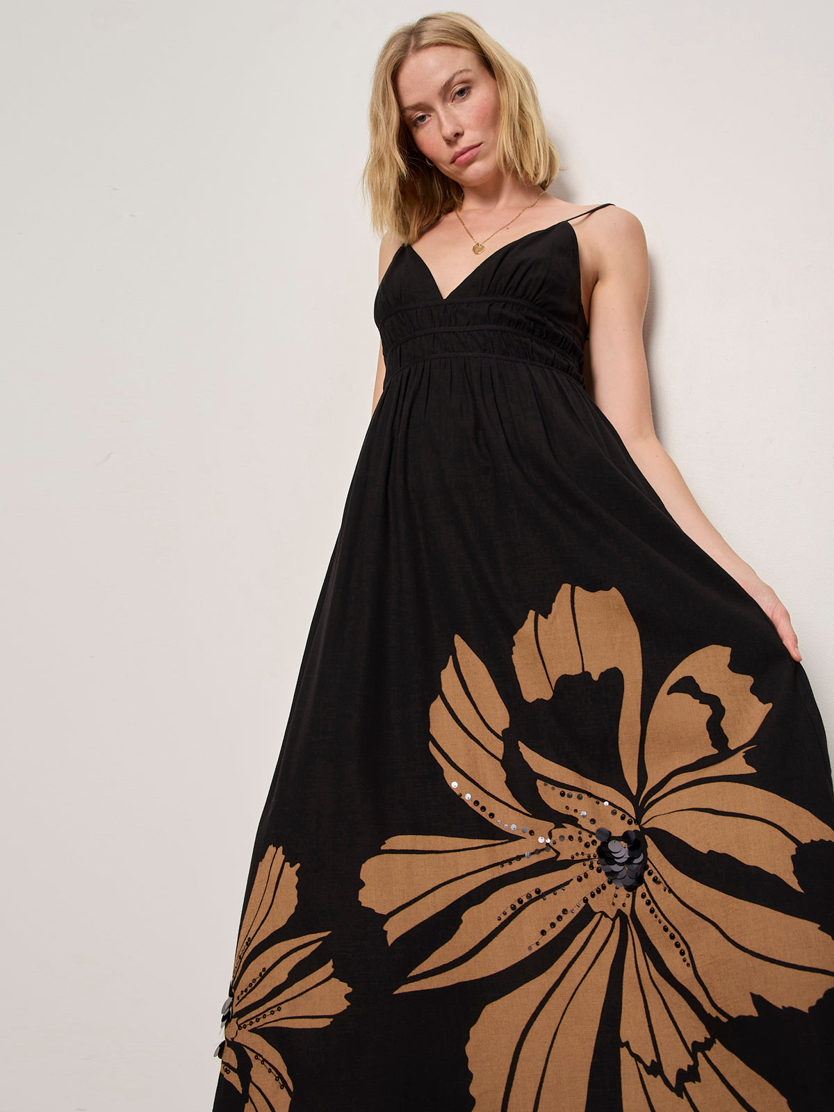 Sanctuary Clothing Best Price - MIRA EMBELLISHED VOLUME DRESS MACRO LOTUS