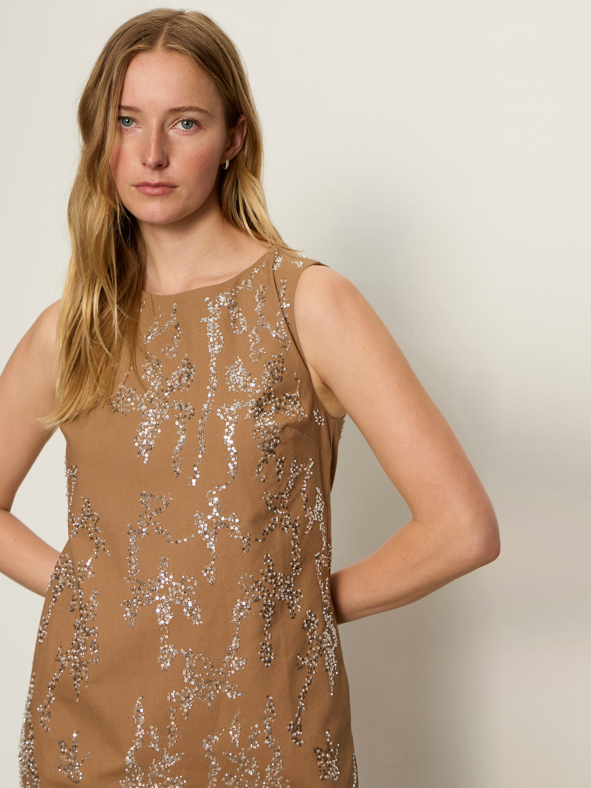Sanctuary Clothing Discount - BETTER PLACE EMBELLISHED DRESS TOASTED COCONUT