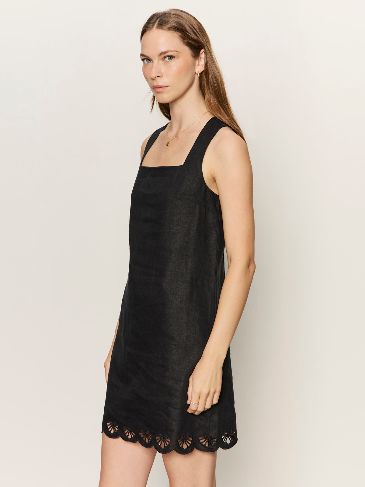 Sanctuary Clothing Quality - ALMOST THERE LINEN DRESS BLACK
