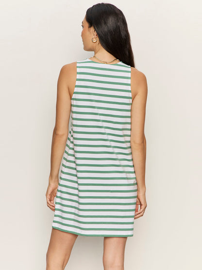Sanctuary Clothing Quality - ON THE YACHT SHIFT DRESS GREEN JUICE / WHITE STRIPE