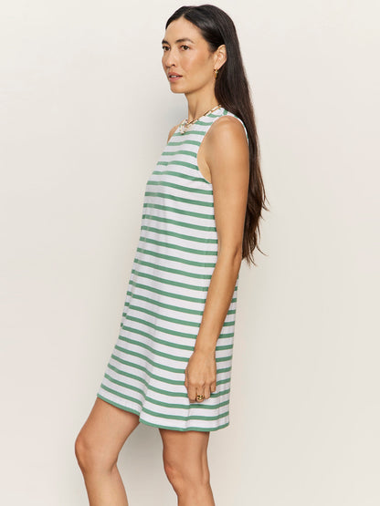 Sanctuary Clothing Quality - ON THE YACHT SHIFT DRESS GREEN JUICE / WHITE STRIPE