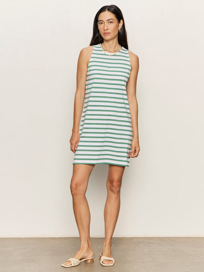 Sanctuary Clothing Quality - ON THE YACHT SHIFT DRESS GREEN JUICE / WHITE STRIPE