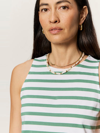 Sanctuary Clothing Quality - ON THE YACHT SHIFT DRESS GREEN JUICE / WHITE STRIPE
