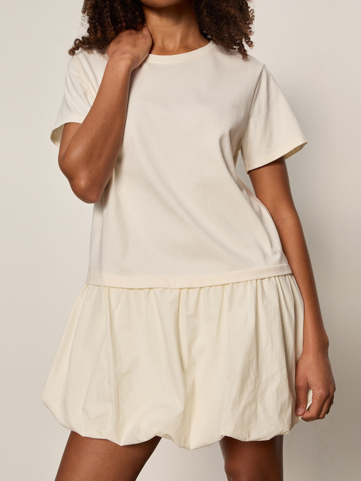 Sanctuary Clothing Great Value - FOR KEEPS BUBBLE TSHIRT DRESS COLLAGEN