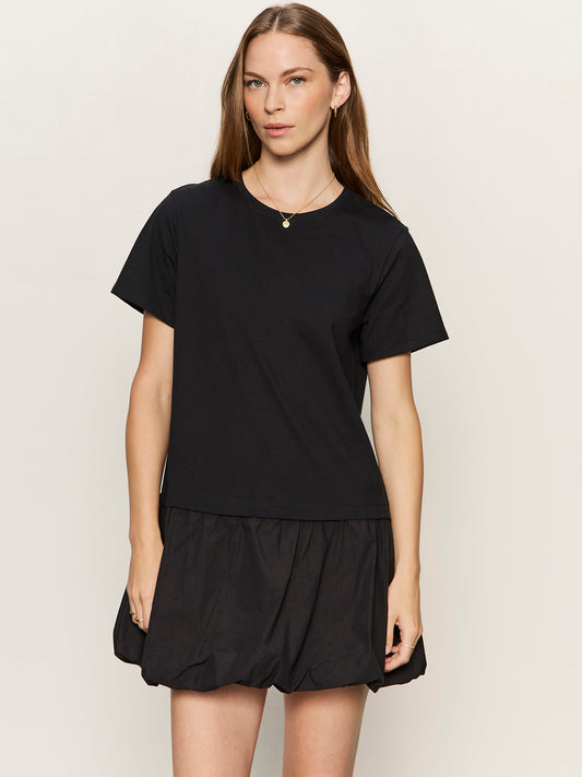 Sanctuary Clothing Quality - FOR KEEPS BUBBLE TSHIRT DRESS BLACK