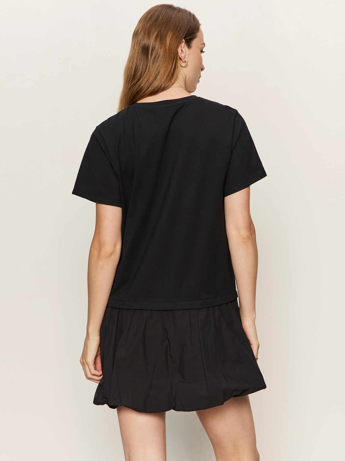 Sanctuary Clothing Quality - FOR KEEPS BUBBLE TSHIRT DRESS BLACK