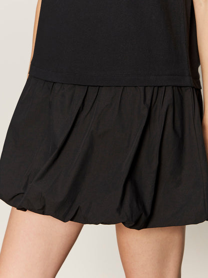 Sanctuary Clothing Quality - FOR KEEPS BUBBLE TSHIRT DRESS BLACK