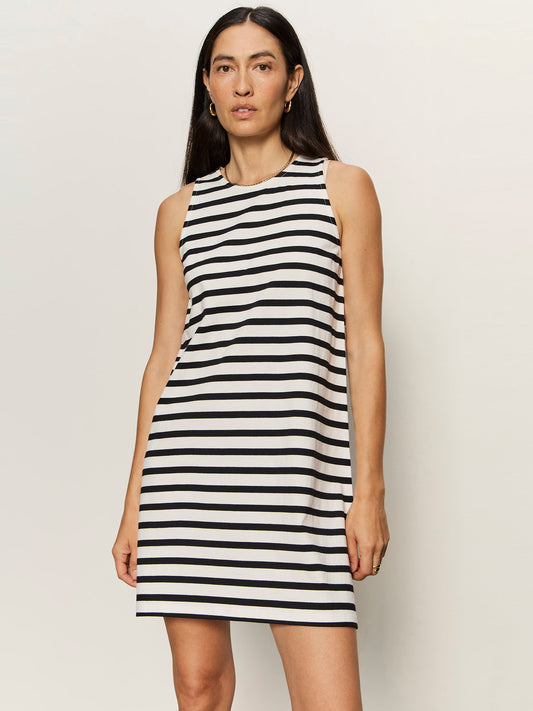 Sanctuary Clothing Exclusive - ON THE YACHT SHIFT DRESS CHALK AND BLACK STRIPE