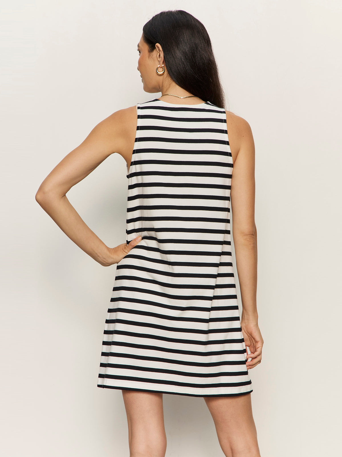 Sanctuary Clothing Exclusive - ON THE YACHT SHIFT DRESS CHALK AND BLACK STRIPE