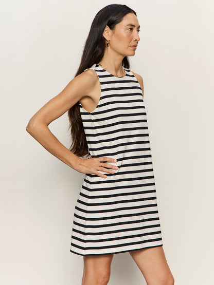 Sanctuary Clothing Exclusive - ON THE YACHT SHIFT DRESS CHALK AND BLACK STRIPE
