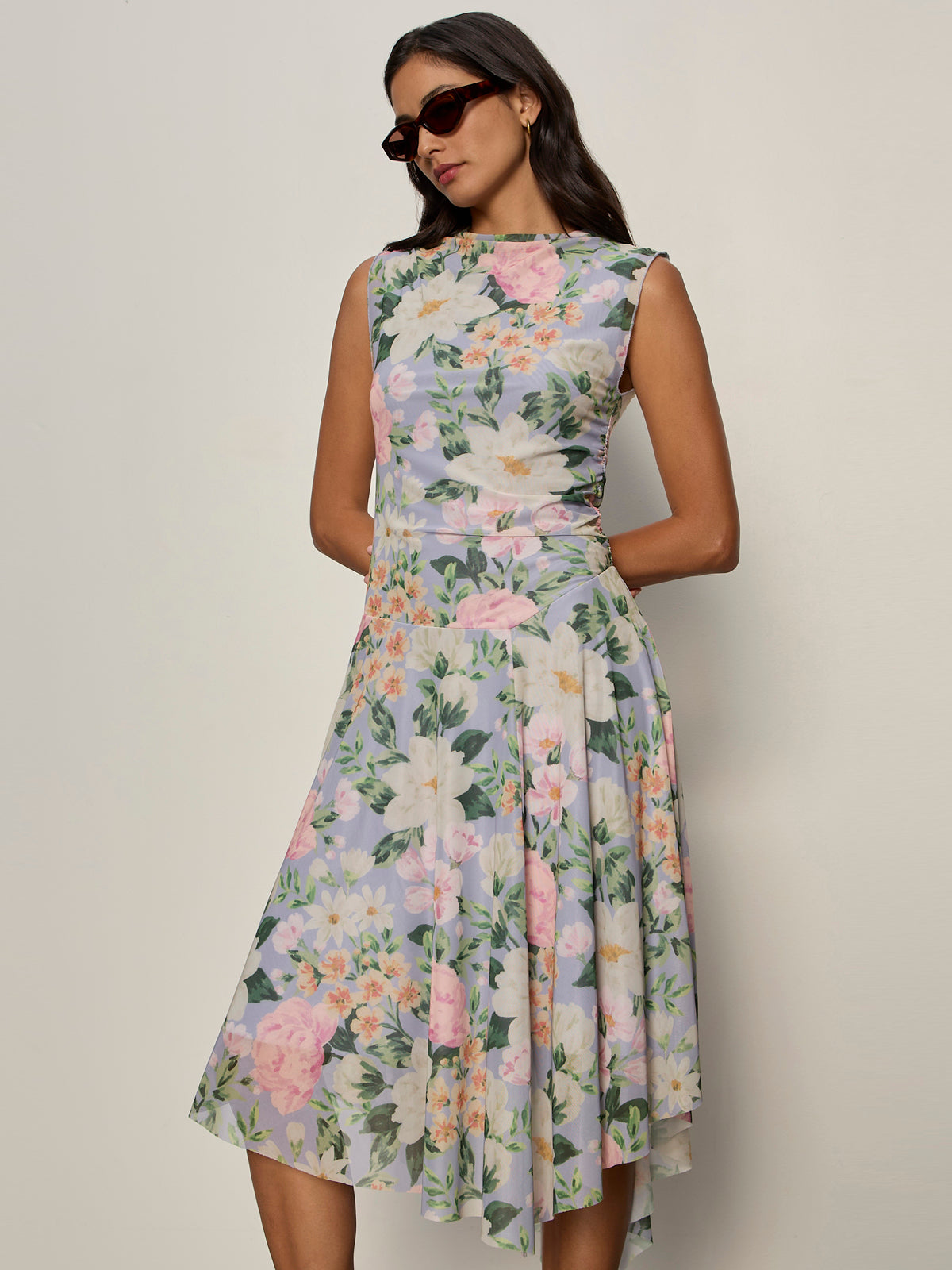Sanctuary Clothing Premium - NEW DAY MESH MIDI DRESS SPRING FLORAL