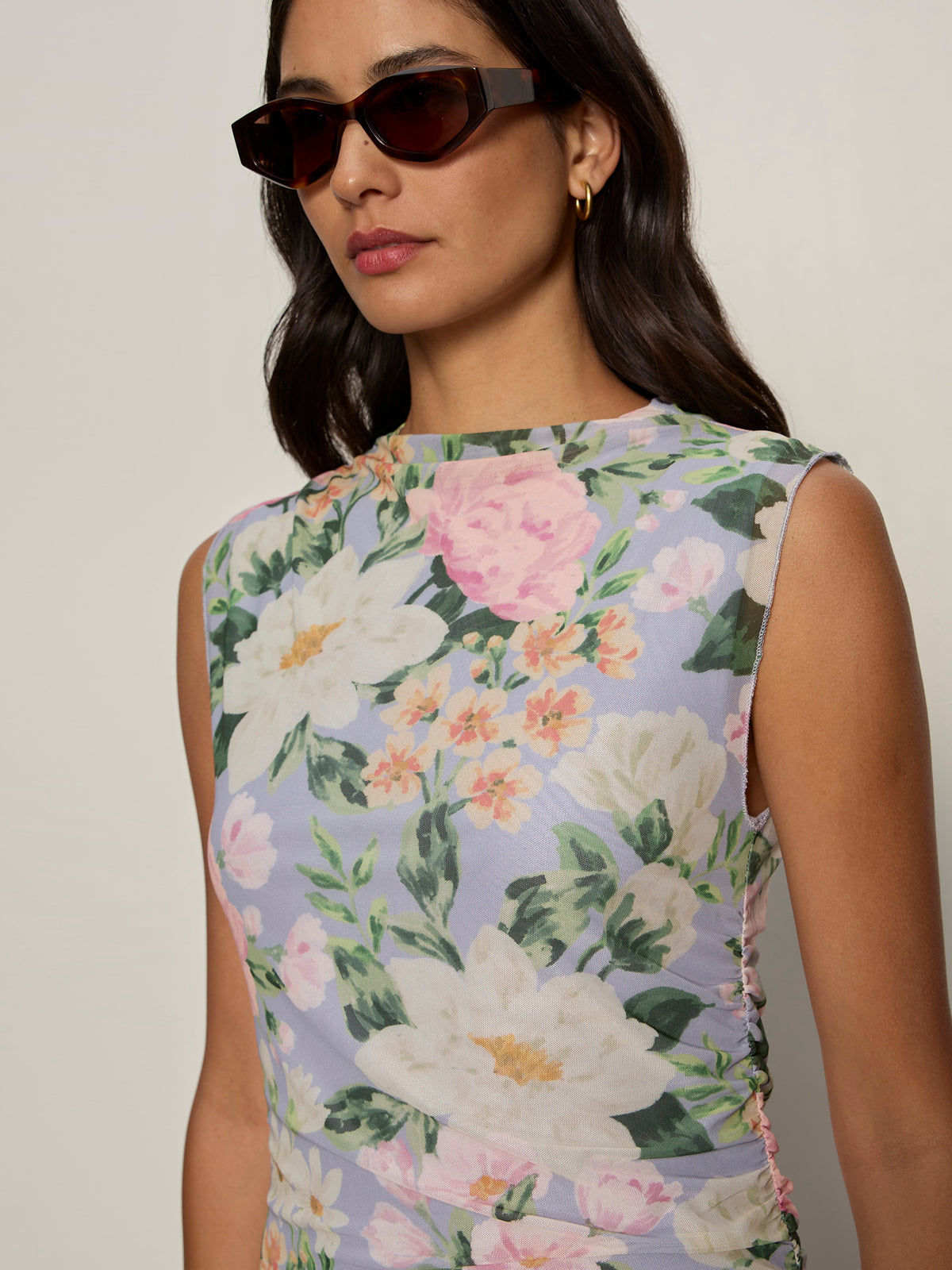 Sanctuary Clothing Premium - NEW DAY MESH MIDI DRESS SPRING FLORAL