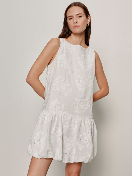 Sanctuary Clothing Featured - GARDEN EYELET BUBBLE DRESS WHITE