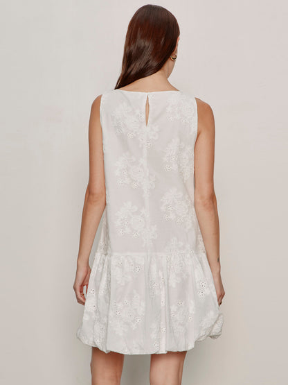 Sanctuary Clothing Featured - GARDEN EYELET BUBBLE DRESS WHITE