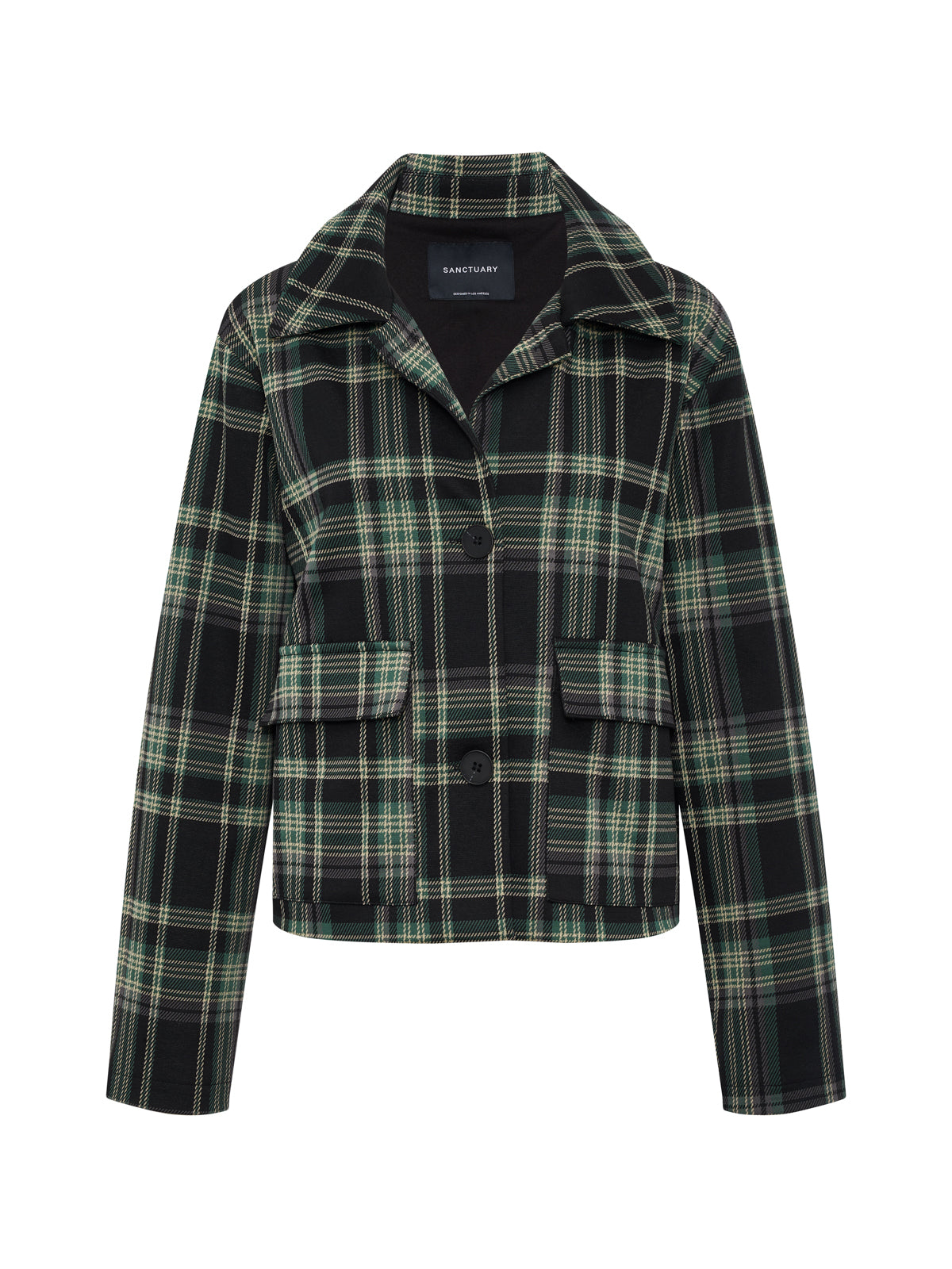 Sanctuary Clothing Premium - Avid Plaid Jacket Evergreen Plaid