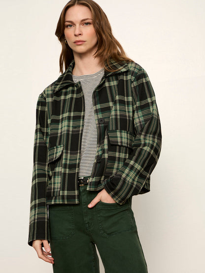 Sanctuary Clothing Premium - Avid Plaid Jacket Evergreen Plaid