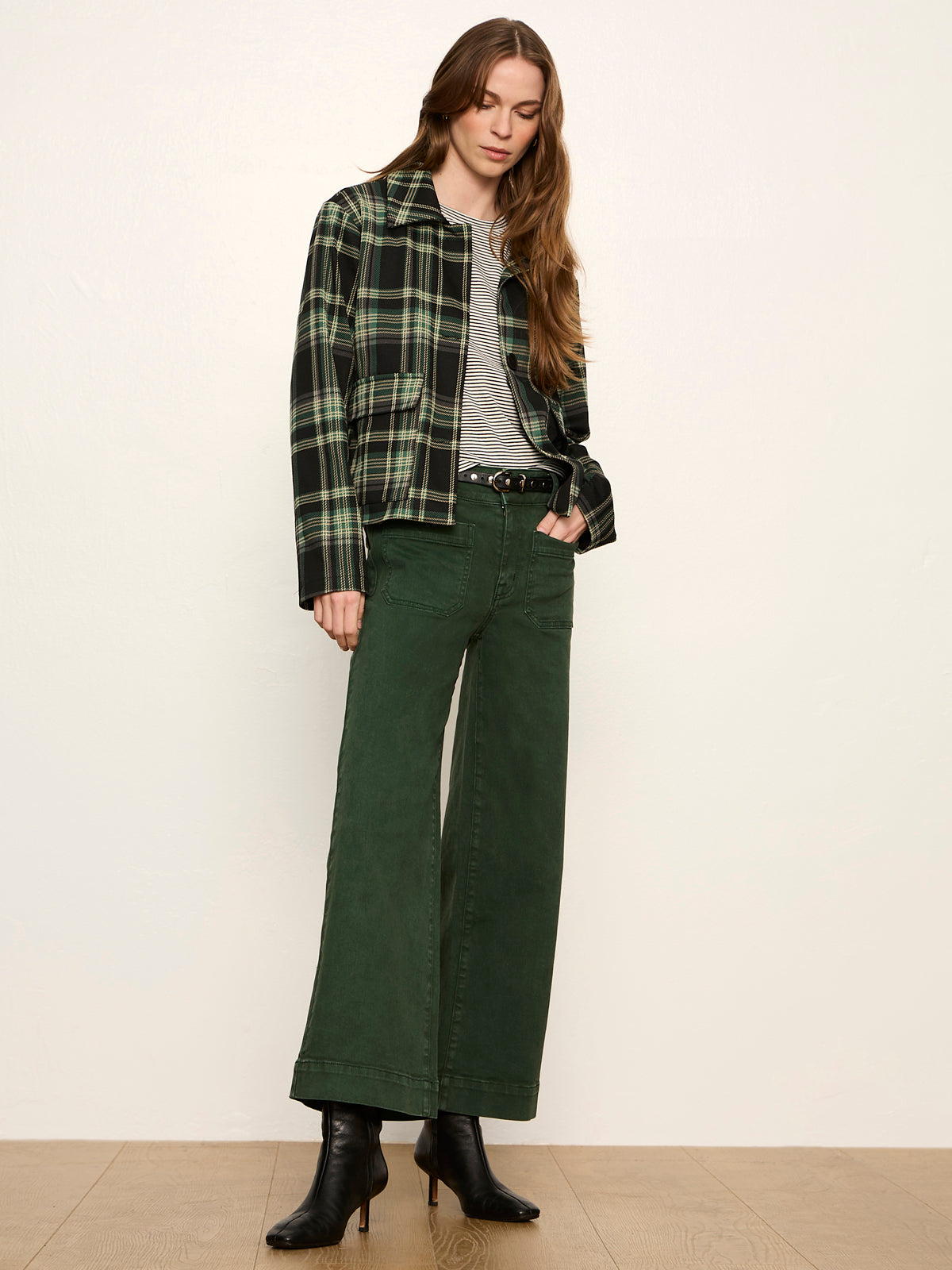 Sanctuary Clothing Premium - Avid Plaid Jacket Evergreen Plaid